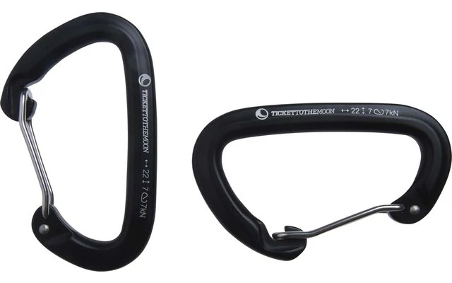 Ticket To The Moon 22kN Aluminium Karabiner 2 Stück 4 Ticket To The Moon 22kN Aluminium Karabiner 2 Stück – Bild 2